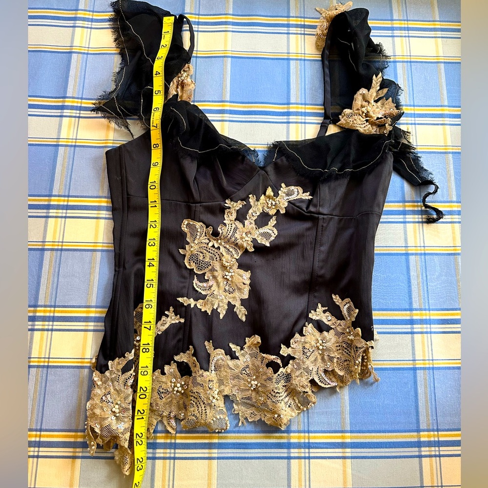 ♠️ MANDALAY GOLD LACE EMBROIDERY CORSET ♠️ - Picture 11 of 15
